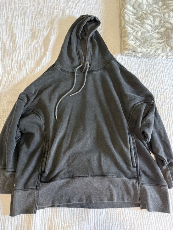 free people movement Tops - FP MOVEMENT Women’s Slight Acid Wash Black Hoodie